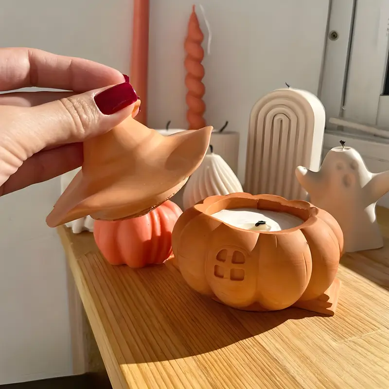 Candle Making Kit Wholesale - 2Pcs/Set Halloween Hat Pumpkin Storage Box