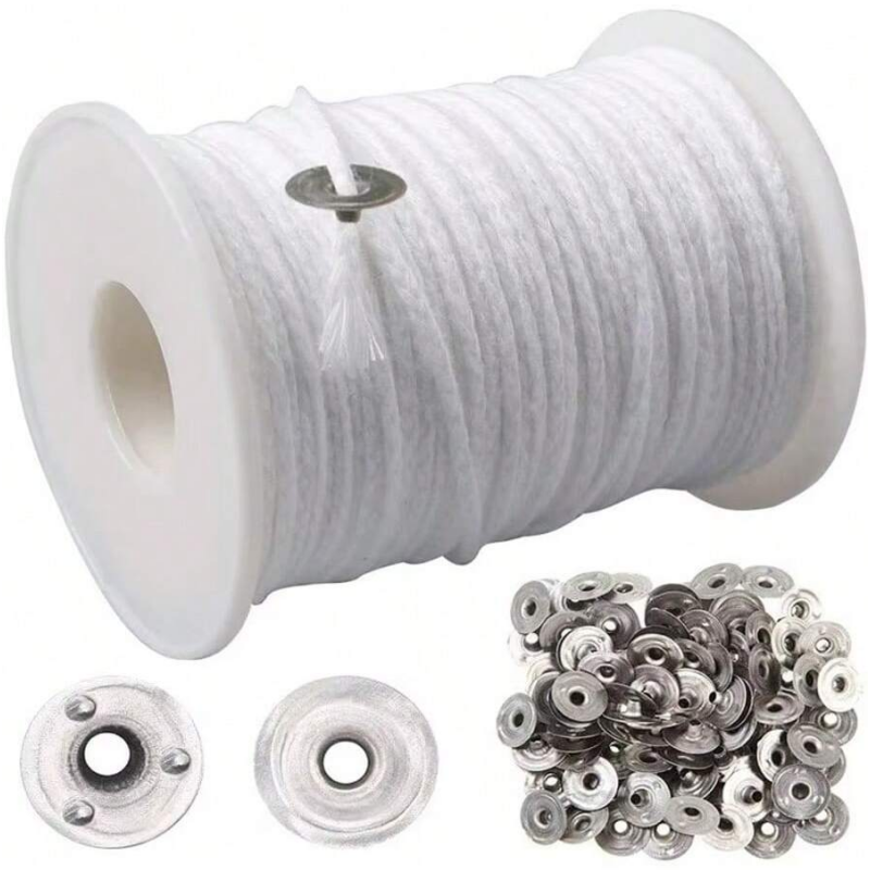 Candle Making Kit Wholesale - 1 Roll Candle Cotton Wicks +100pcs