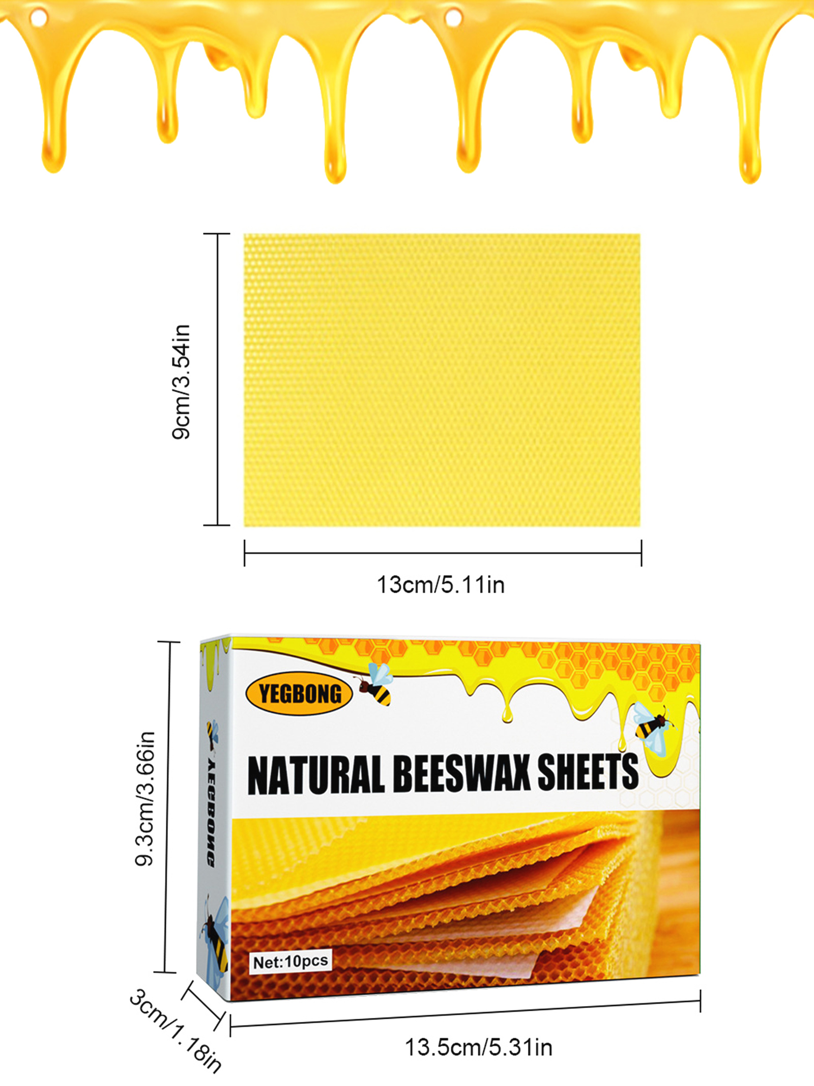 10Pcs Natural Honeycomb Bee Wa - Candle Making Activity 리뷰 및 가격